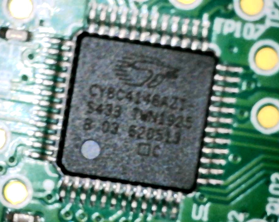 Microscope closeup of the main chip